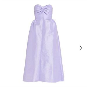 Kika Vargas Rose Strapless Taffeta Dress
